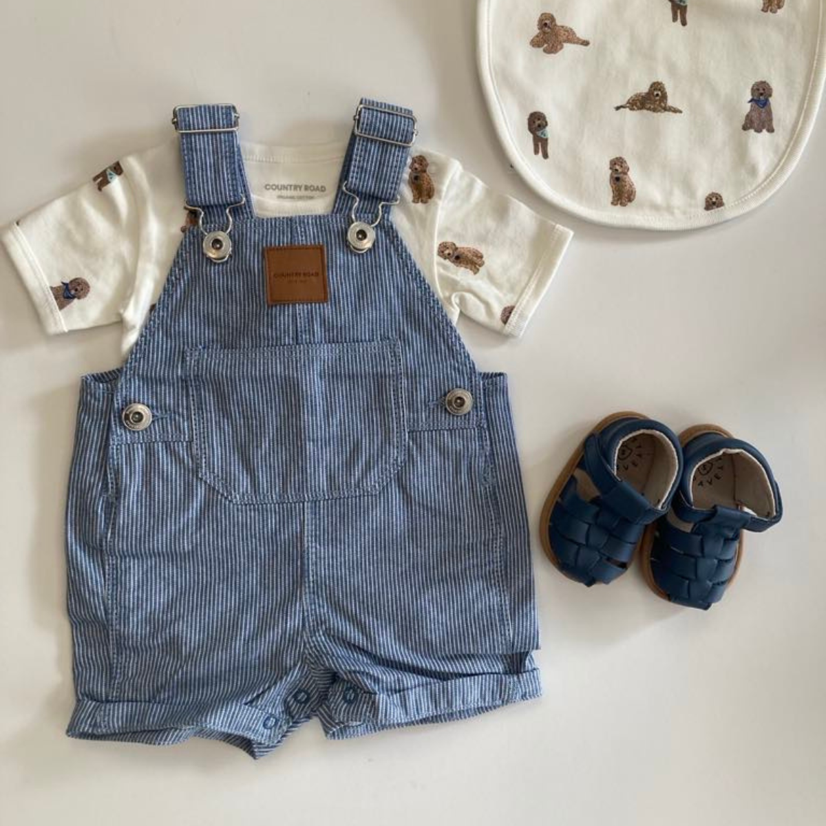 Country Road Railroad Overalls (Mid Blue)