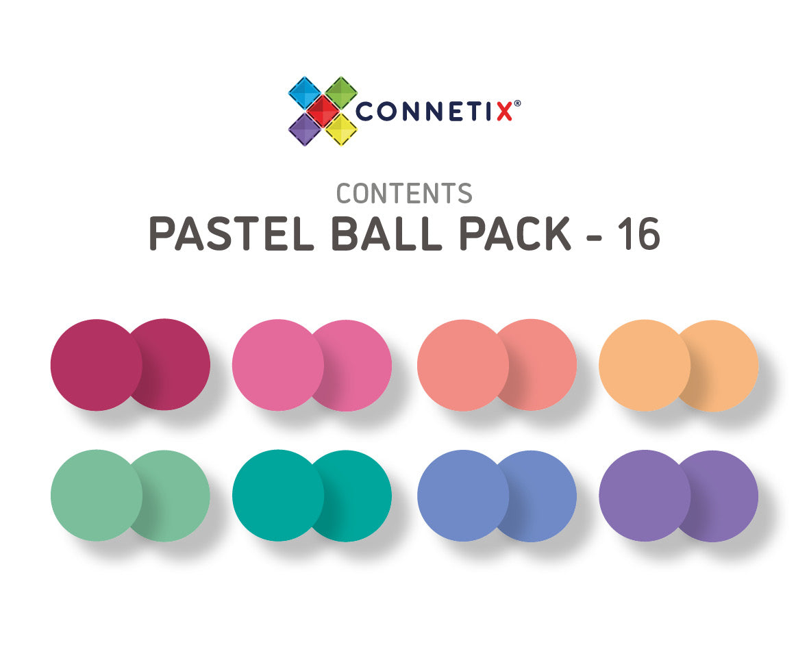 connetix tiles replacement ball pack in pastel