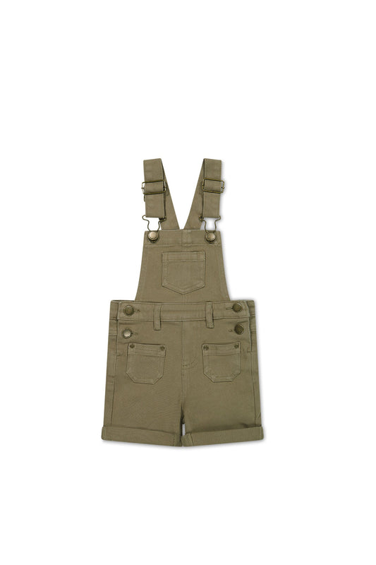 Jamie Kay Chase Cotton Twill Short Overalls (Oak)