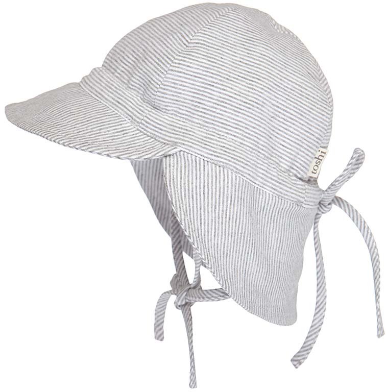 Toshi Flap Cap Baby Sunhat (Dove)