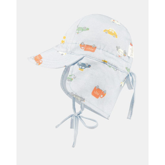 Toshi Flap Cap Bambini Sunhat (Working Wheels)