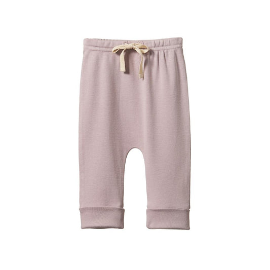 Nature Baby Organic Cotton Drawstring Pants (Lilac)