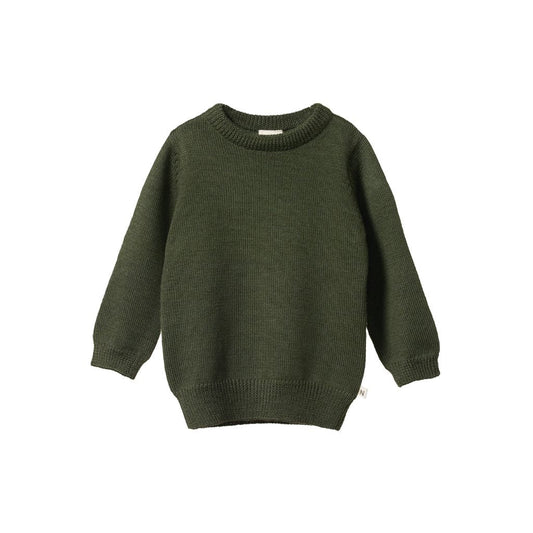 Nature Baby Merino Knit Pullover (Thyme)