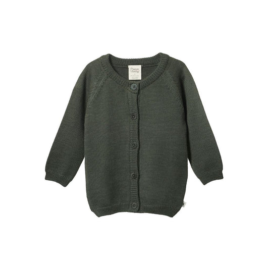 Nature Baby Merino Knit Cardigan (Thyme)