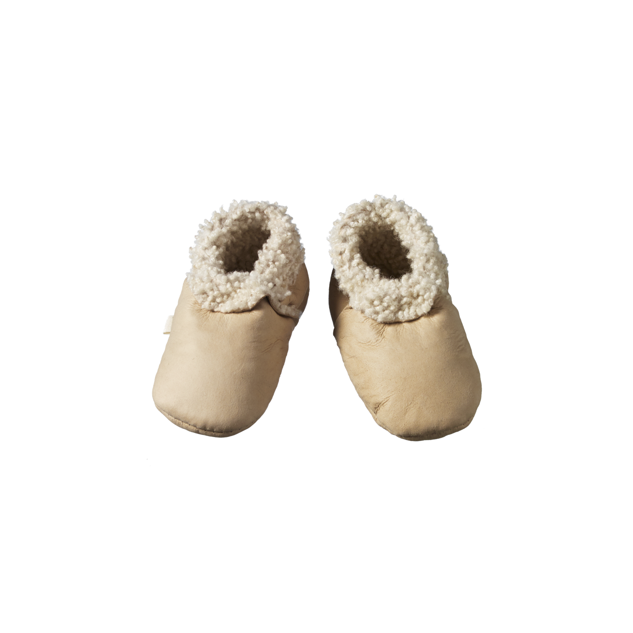 nature baby lambskin booties in cream