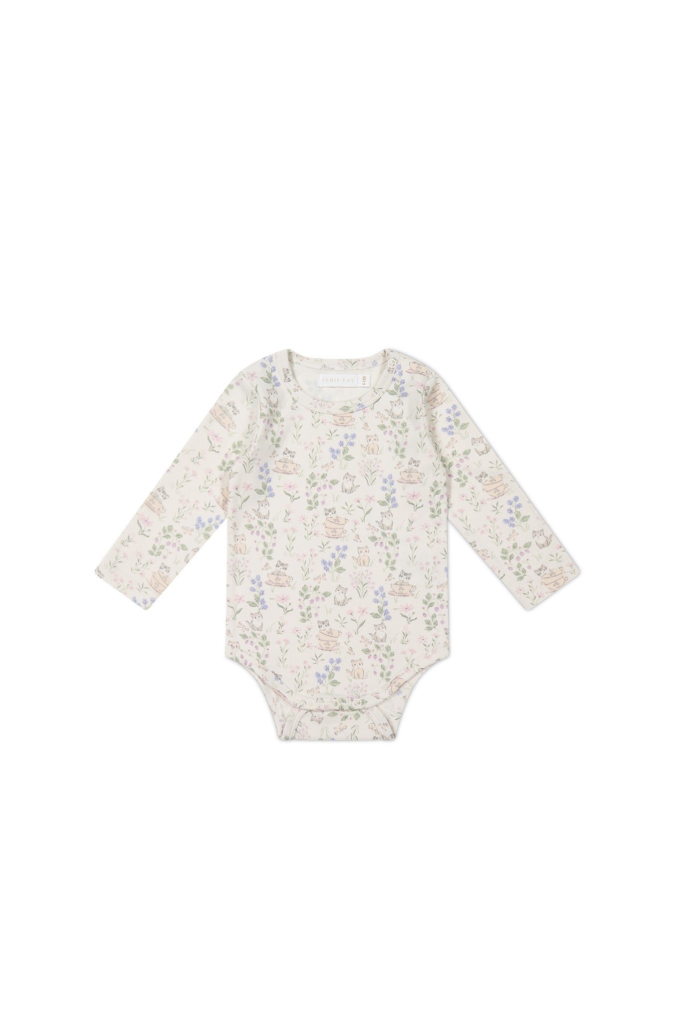 Jamie Kay Organic Cotton L/S Bodysuit (Moons Garden Lavender)