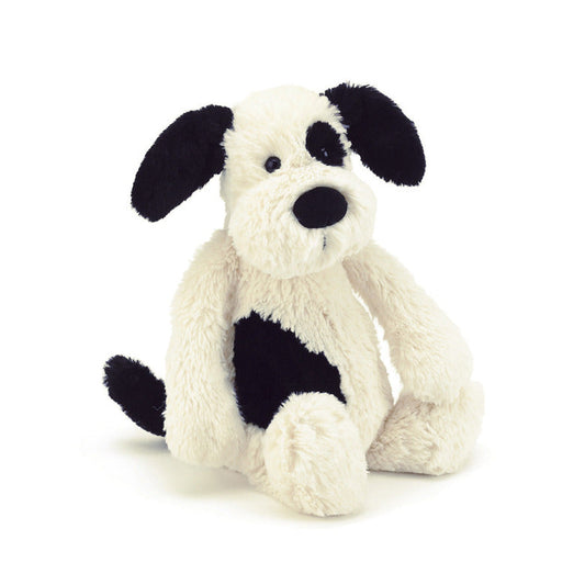 Jellycat Bashful Puppy Small Black/White