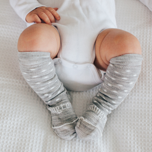 lamington merino socks in snowflake