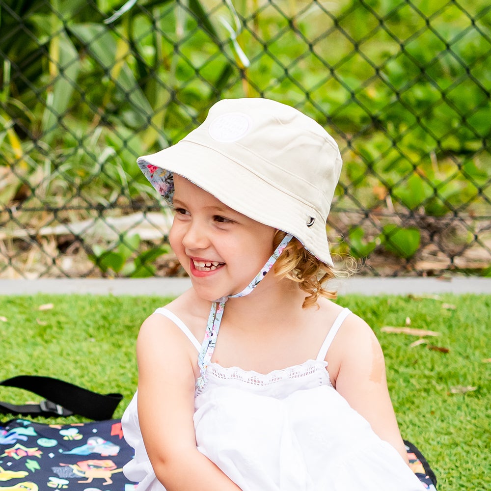 Little Renegade Reversible Bucket Sun Hat (Meadow)