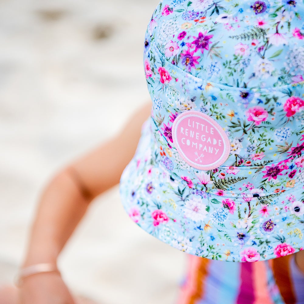 Little Renegade Reversible Bucket Sun Hat (Meadow)