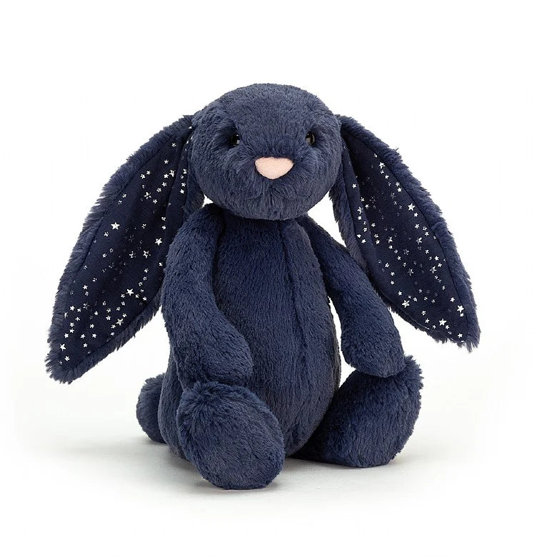 Jellycat Bashful Bunny (Medium Navy Stardust)